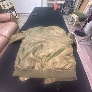 Army color, green bomber jacket